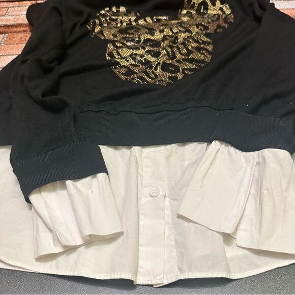 Feel Xaradu top Shirt long sleeve leopard Minnie Mouse face size 6 - Picture 5 of 10